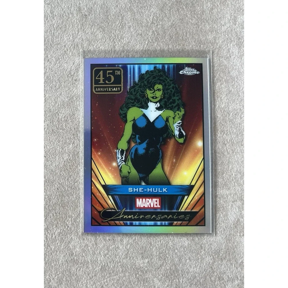 2025 Topps Chrome Marvel Anniversaries She-Hulk 45th Anniversary MA-14 Refractor